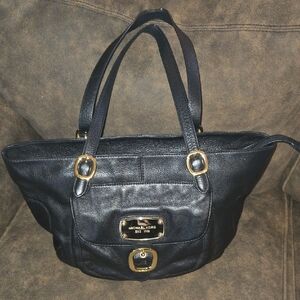 Michael Kors Black Tote with Gold Accents
